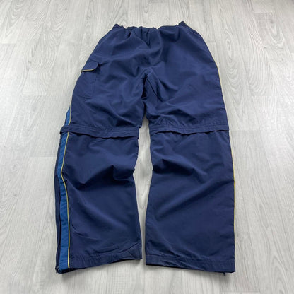 VINTAGE 00s CHAMPION CARGO BAGGY TRACKSUIT BOTTOMS NAVY (L)