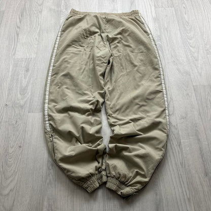 VINTAGE Y2K ADIDAS BAGGY TRACKSUIT BOTTOMS BEIGE