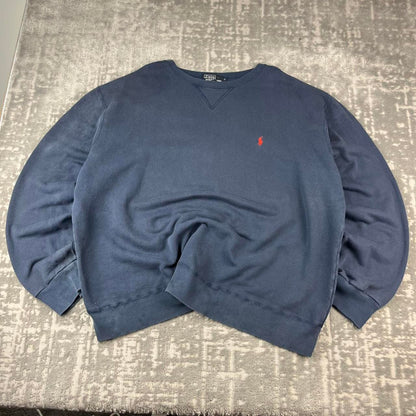 VINTAGE Y2K RALPH LAUREN BOXY SWEATSHIRT NAVY