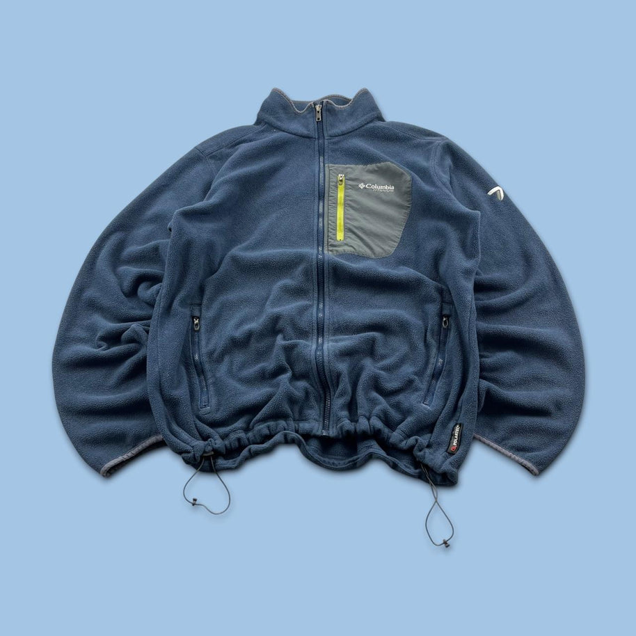 VINTAGE Y2K COLUMBIA ZIP UP FLEECE JACKET NAVY BLUE