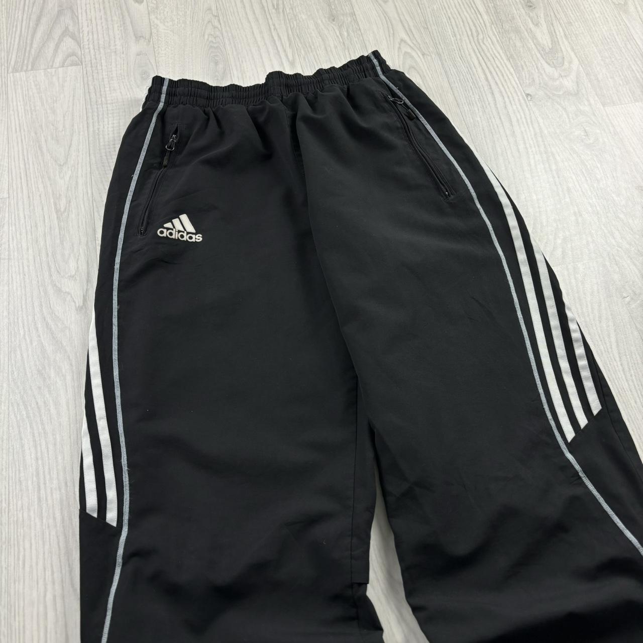 VINTAGE Y2K ADIDAS BAGGY TRACKSUIT BOTTOMS BLACK