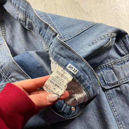 VINTAGE 00s WRANGLER BAGGY LOOSE CARGO JORTS BLUE