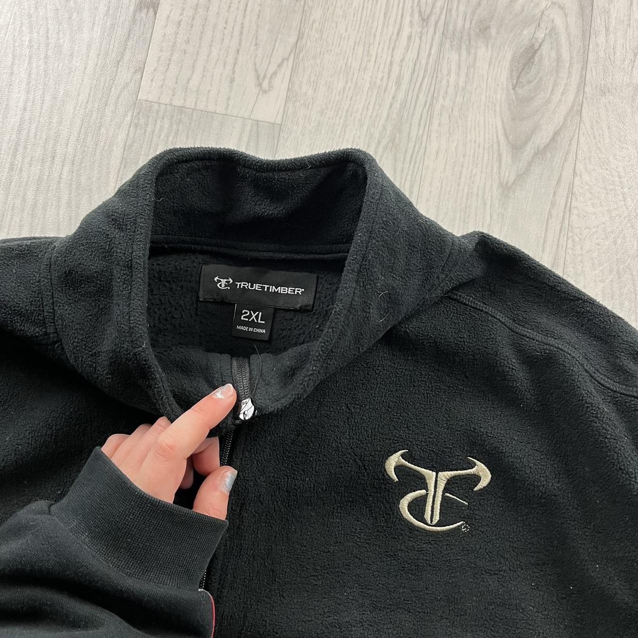 VINTAGE REALTREE ZIP UP FLEECE CAMO BLACK