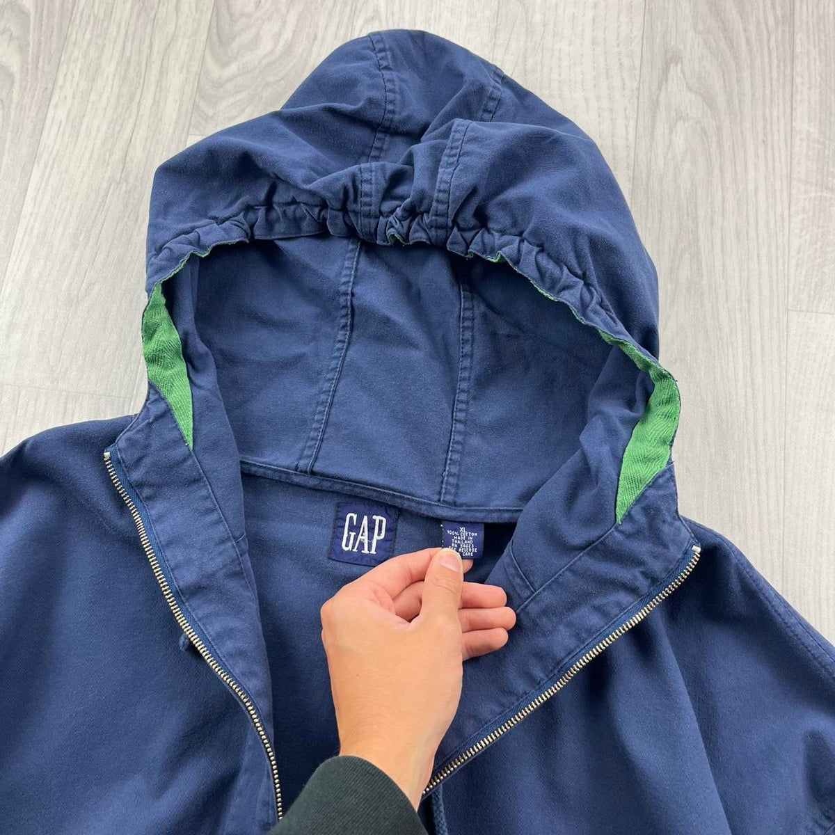 VINTAGE Y2K GAP QUARTER ZIP PULLOVER JACKET NAVY BLUE