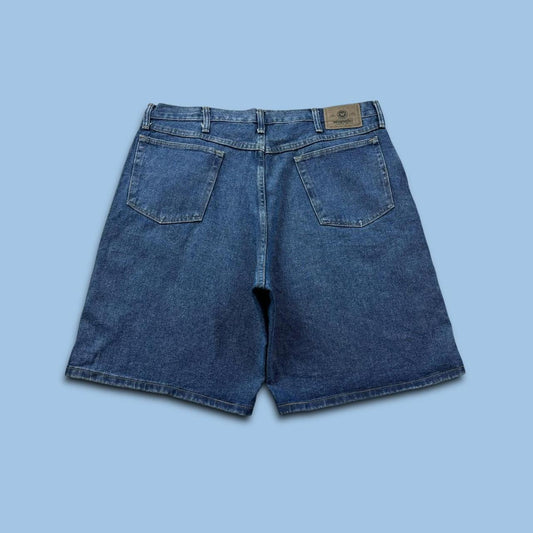 VINTAGE 00s WRANGLER BAGGY LOOSE CARPENTER JORTS NAVY BLUE