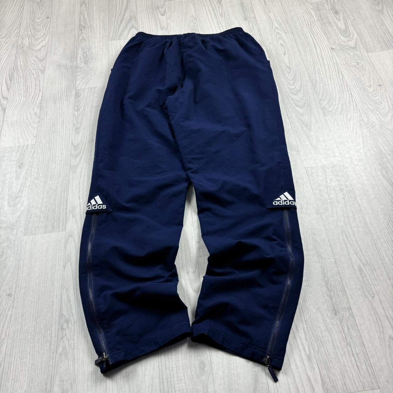 VINTAGE Y2K ADIDAS BAGGY TRACKSUIT BOTTOMS NAVY