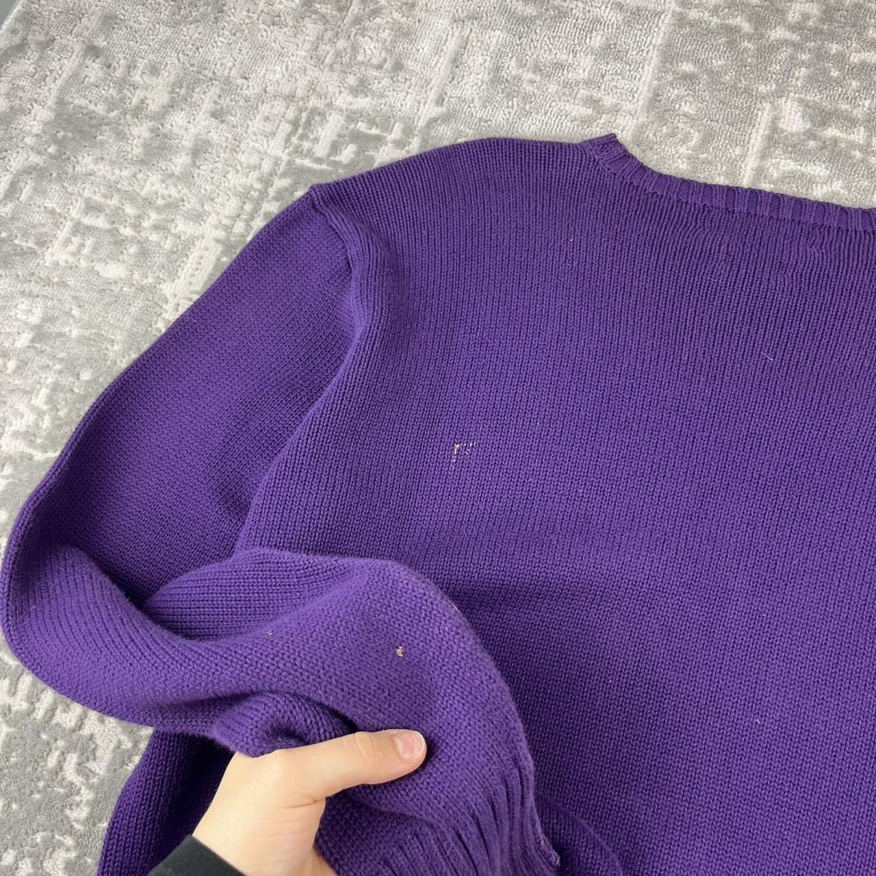 VINTAGE Y2K RALPH LAUREN CHUNKY ESSENTIAL KNITTED JUMPER PURPLE