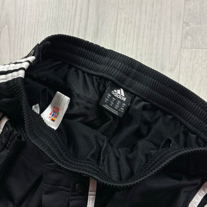 VINTAGE Y2K ADIDAS BAGGY POPPER TRACKSUIT BOTTOMS BLACK