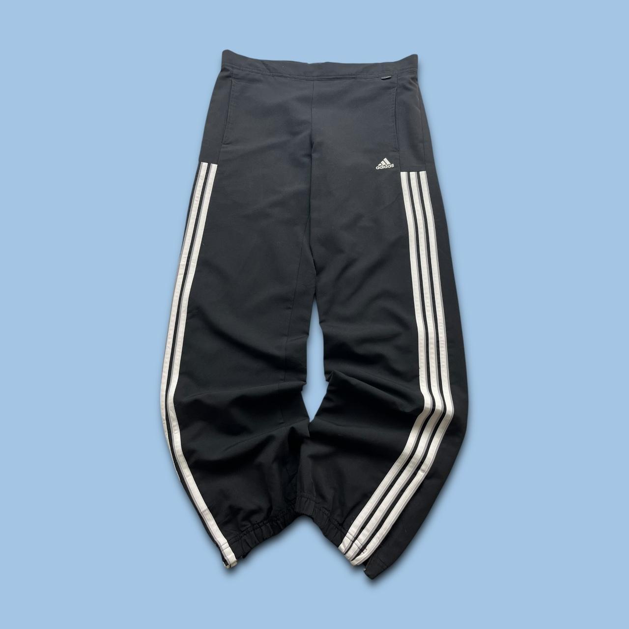 VINTAGE Y2K ADIDAS BAGGY TRACKSUIT BOTTOMS BLACK