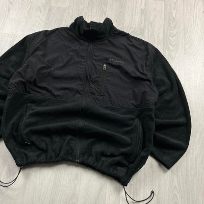 VINTAGE Y2K COLUMBIA ZIP UP TECHNICAL FLEECE BLACK