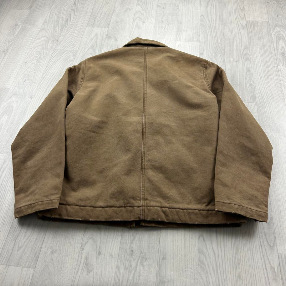 VINTAGE Y2K AMERICAN EAGLE DETROIT WORKWEAR BOMBER JACKET BROWN