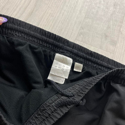 VINTAGE Y2K ADIDAS SIDE STRIPE BAGGY TRACKSUIT BOTTOMS BLACK