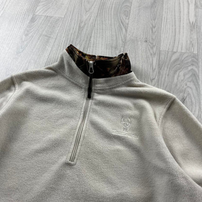 VINTAGE REALTREE QUARTER ZIP FLEECE CAMO WHITE