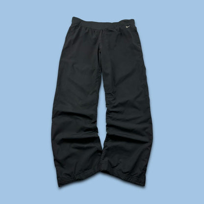VINTAGE Y2K NIKE LOW RISE BAGGY TRACKSUIT BOTTOMS BLACK