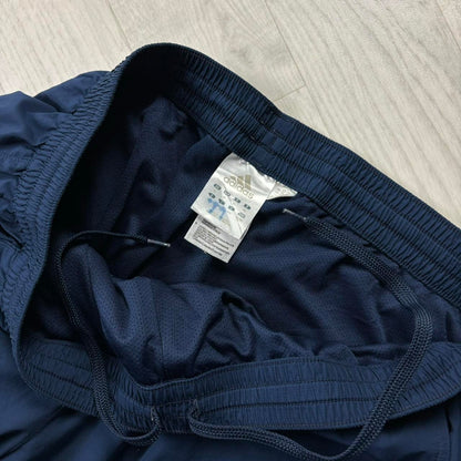VINTAGE Y2K ADIDAS WIDE LEG BAGGY TRACKSUIT BOTTOMS NAVY BLUE