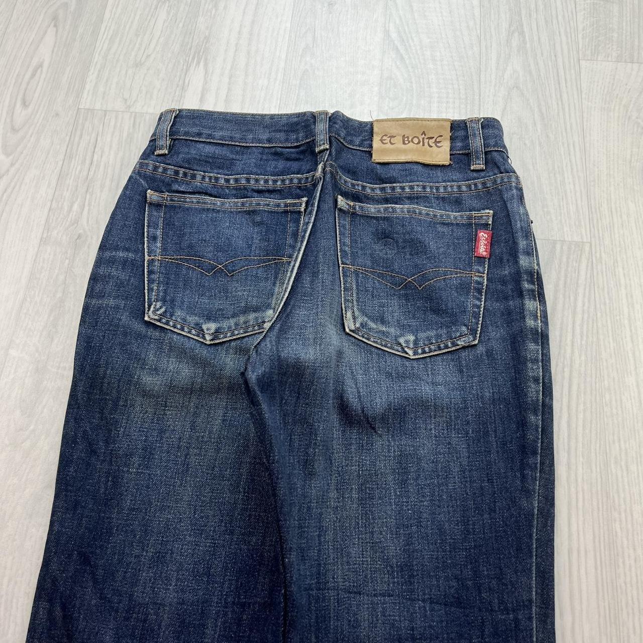 VINTAGE Y2K ET BOITE LOW RISE BOOTCUT JEANS NAVY BLUE