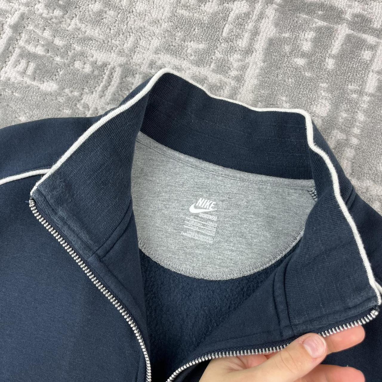 VINTAGE Y2K NIKE ZIP UP SWEATSHIRT SPORTY TOP NAVY