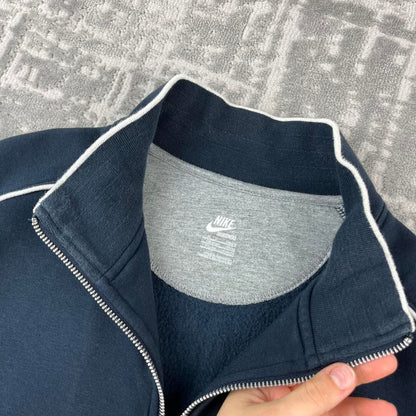 VINTAGE Y2K NIKE ZIP UP SWEATSHIRT SPORTY TOP NAVY