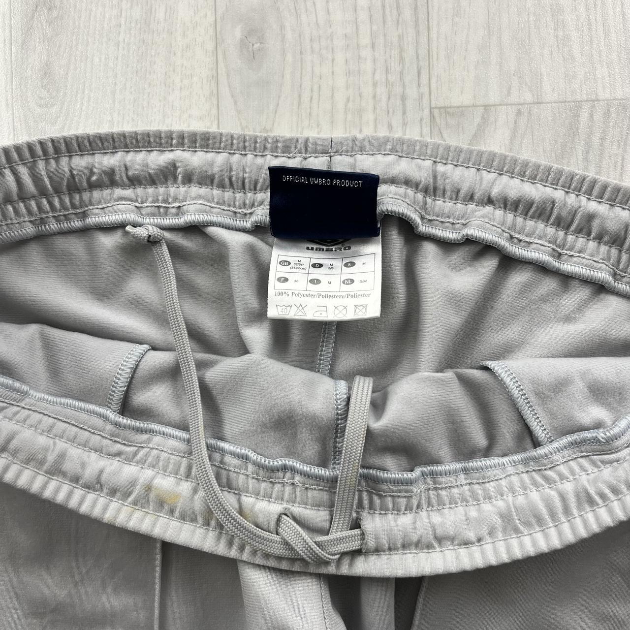 VINTAGE 90s UMBRO LOW RISE TRACKSUIT BOTTOMS GREY