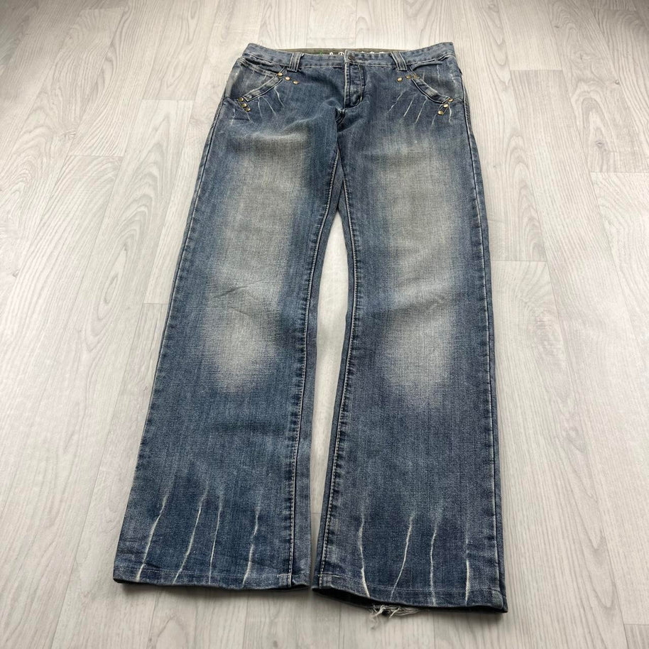 VINTAGE Y2K OLD STREET 11 BOOTCUT JEANS BLUE
