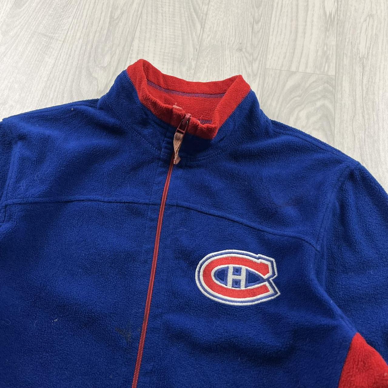 VINTAGE Y2K NHL ZIP UP TECHNICAL FLEECE BLUE RED