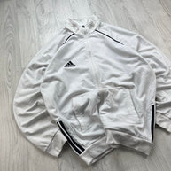 VINTAGE Y2K ADIDAS ZIP UP TRACK JACKET WHITE
