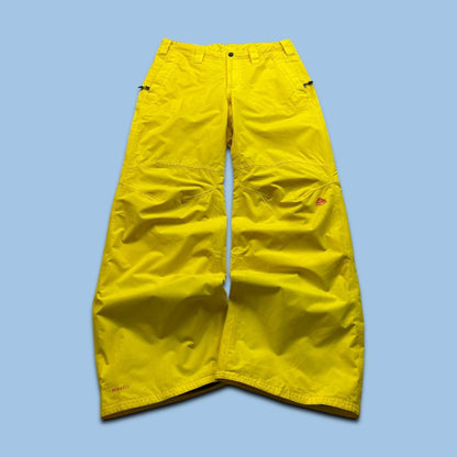 VINTAGE Y2K NIKE ACG BAGGY SKI PANTS SALOPETTES YELLOW