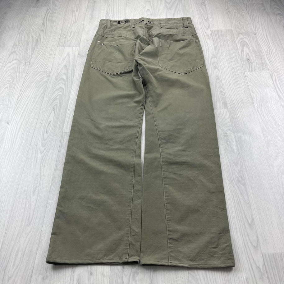 VINTAGE Y2K G STAR RAW BAGGY JEANS KHAKI GREEN