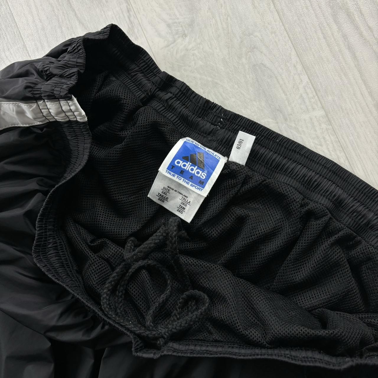 VINTAGE Y2K ADIDAS TEAM SUPER BAGGY TRACKSUIT BOTTOMS BLACK