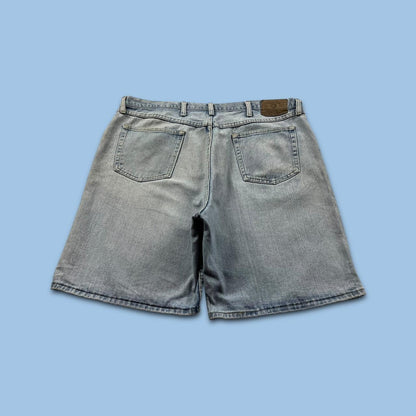 VINTAGE 00s WRANGLER BAGGY LOOSE CARPENTER JORTS BLUE