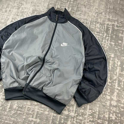 VINTAGE Y2K NIKE MICRO GRID WINDBREAKER SPORTY JACKET GREY