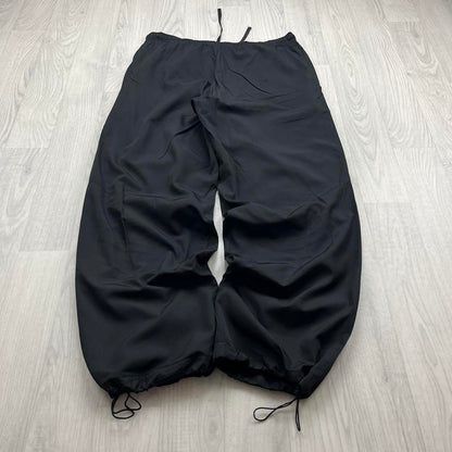 VINTAGE Y2K PUMA BAGGY TECHNICAL TRACKSUIT BOTTOMS BLACK