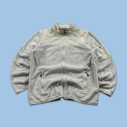 VINTAGE Y2K NIKE ACG ZIP UP TECHNICAL FLEECE WHITE CREAM
