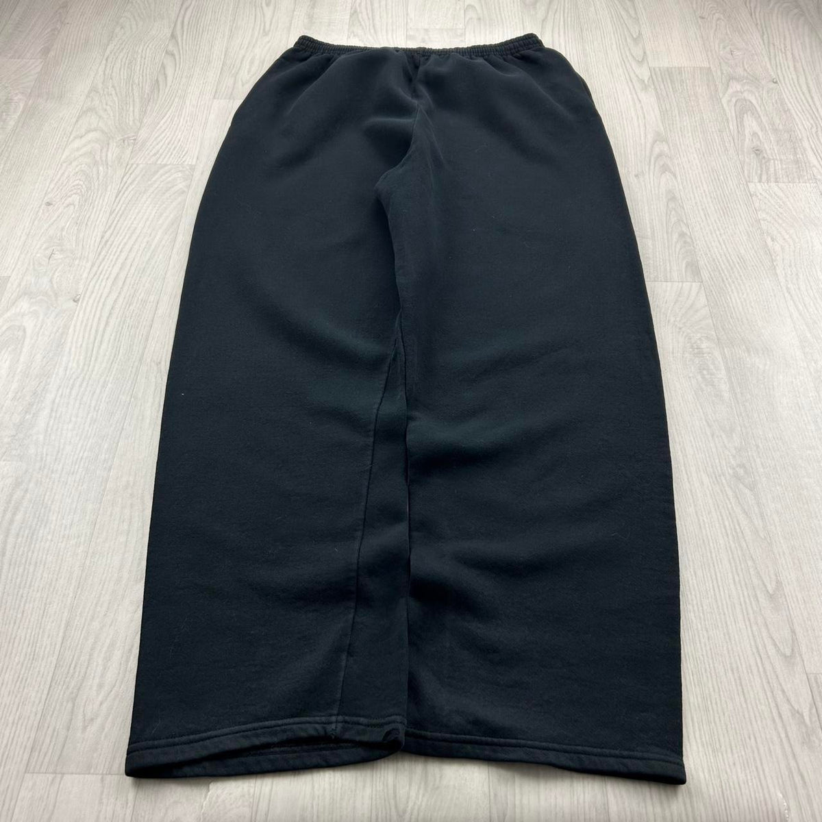 VINTAGE Y2K RUSSELL ATHLETIC BLANK BAGGY COTTON SWEATPANTS BLACK