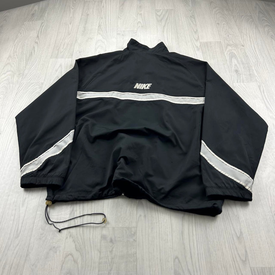 VINTAGE Y2K NIKE LIGHTWEIGHT TECHNICAL TRACK JACKET BLACK
