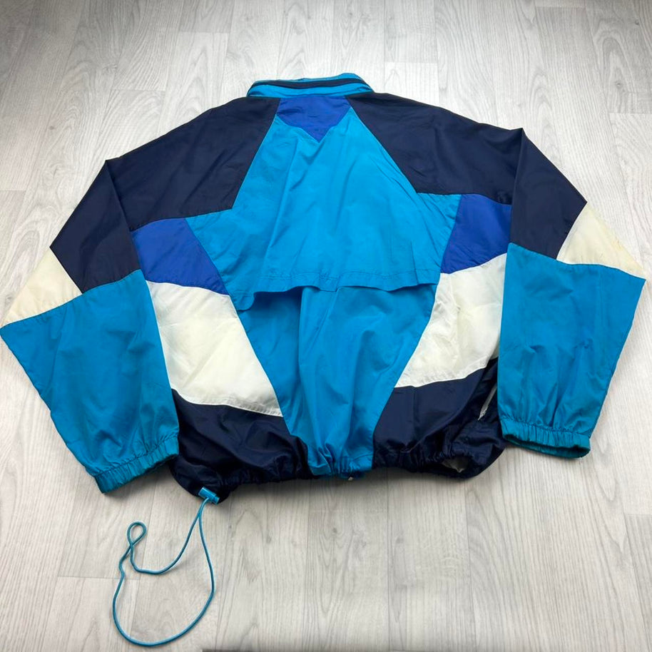 VINTAGE 90s NIKE COLOUR BLOCK WINDBREAKER JACKET BLUE