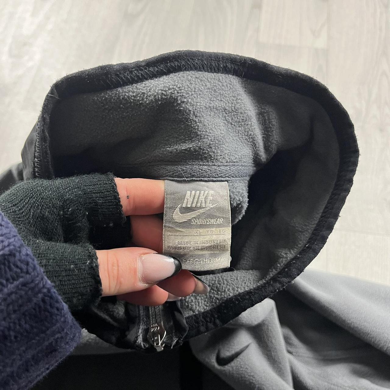 VINTAGE Y2K NIKE ZIP UP FLEECE GREY BLACK