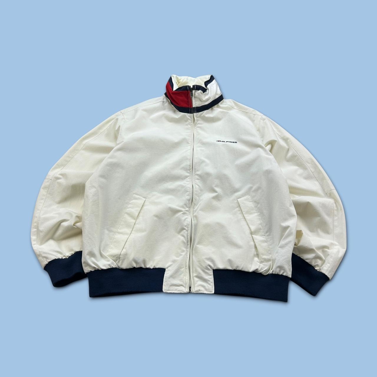 VINTAGE Y2K TOMMY HILFIGER BOMBER JACKET WHITE