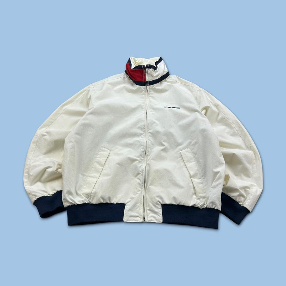 VINTAGE Y2K TOMMY HILFIGER BOMBER JACKET WHITE