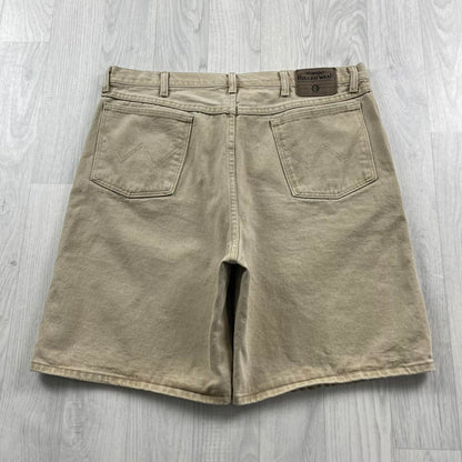 VINTAGE WRANGLER BAGGY LOOSE SKATER JORTS BEIGE (38w)