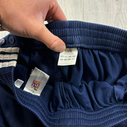VINTAGE Y2K ADIDAS POPPER BAGGY TRACKSUIT BOTTOMS NAVY