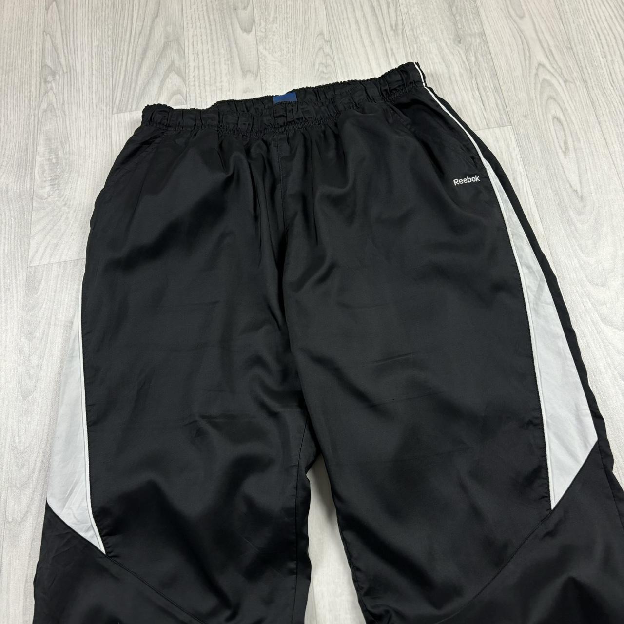 VINTAGE Y2K REEBOK BAGGY TRACKSUIT BOTTOMS BLACK
