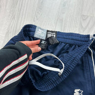 VINTAGE Y2K STARTER BAGGY TRACKSUIT BOTTOMS NAVY