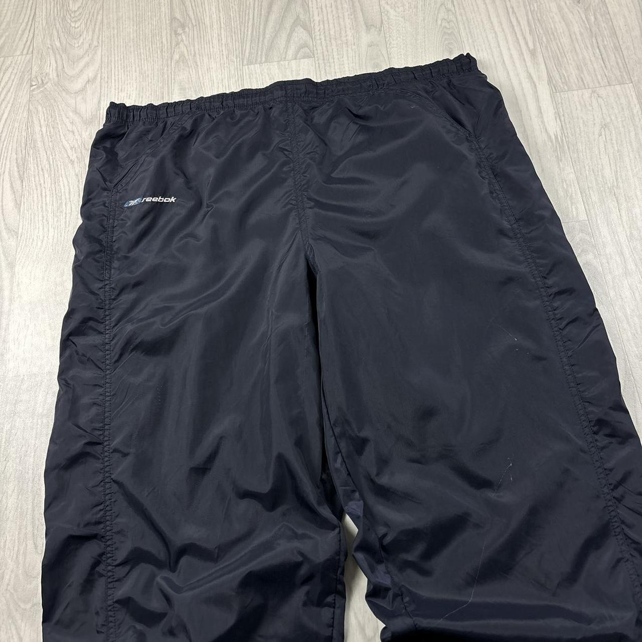 VINTAGE Y2K REEBOK BAGGY TRACKSUIT BOTTOMS NAVY