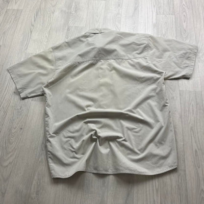 VINTAGE Y2K QUIKSILVER SHORT SLEEVE SHIRT CREAM