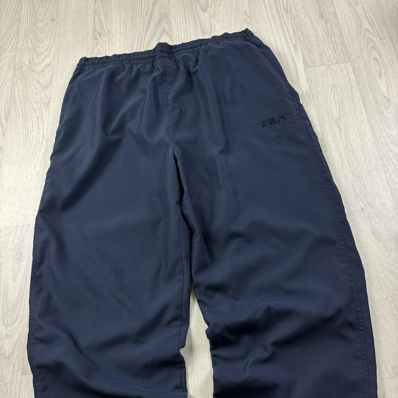 VINTAGE Y2K FILA BAGGY TRACKSUIT BOTTOMS NAVY