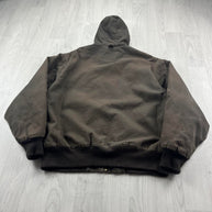 VINTAGE Y2K WALLS HOODED ACTIVE WORKWEAR BOMBER JACKET BROWN