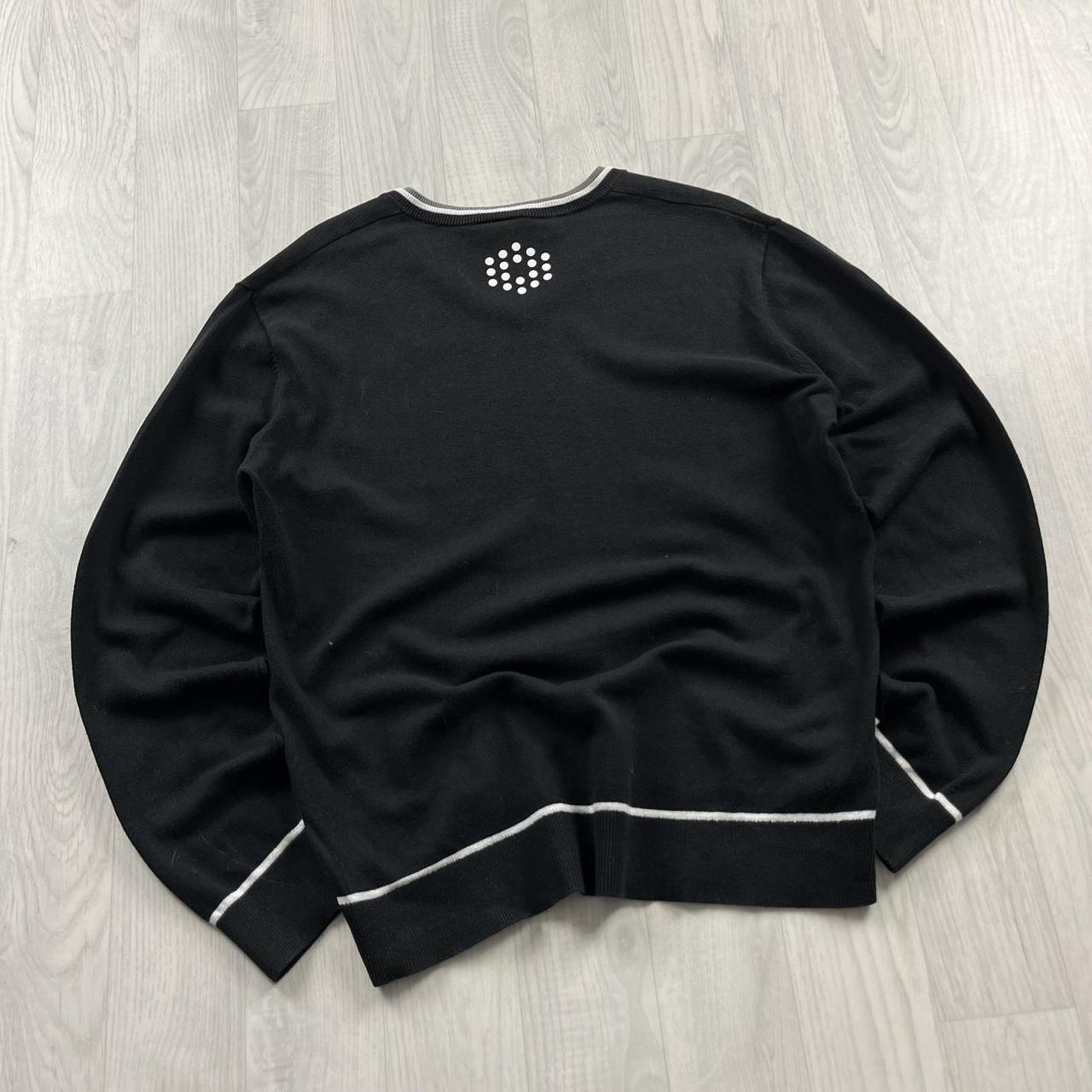 VINTAGE Y2K PUMA V NECK KNITTED JUMPER BLACK