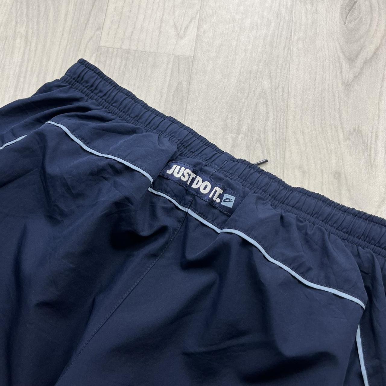 VINTAGE Y2K NIKE TECHNICAL BAGGY TRACKSUIT BOTTOMS NAVY