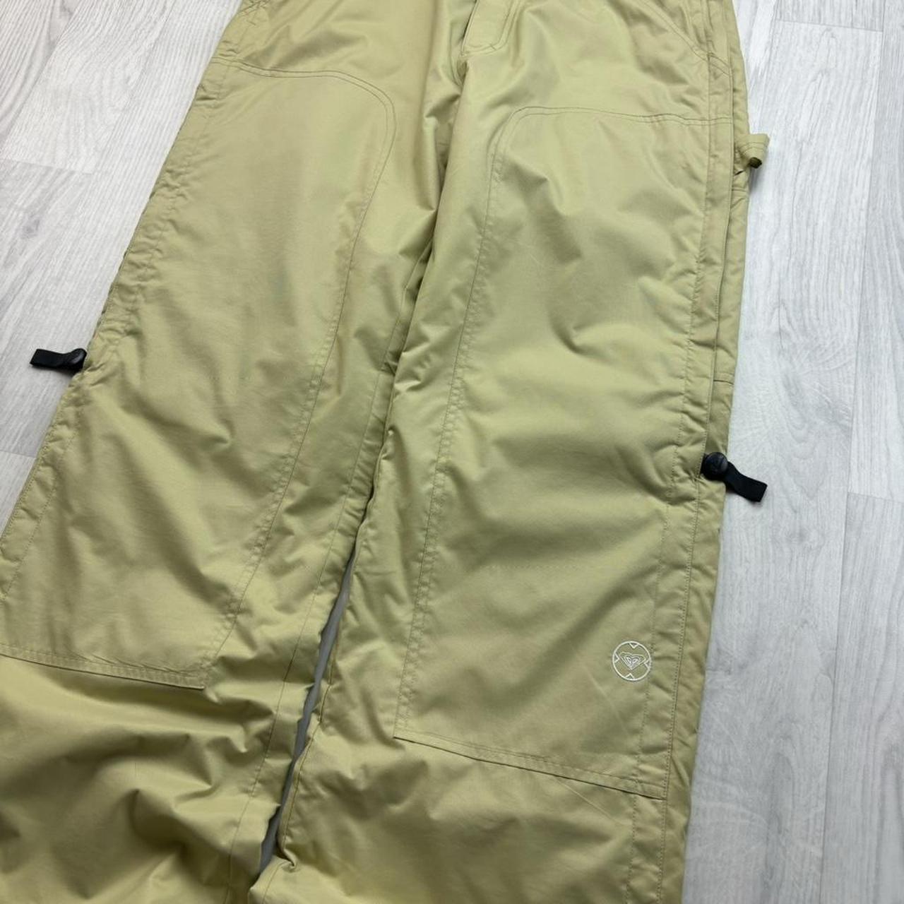 VINTAGE Y2K QUIKSILVER BAGGY SKI PANTS SALOPETTES BEIGE
